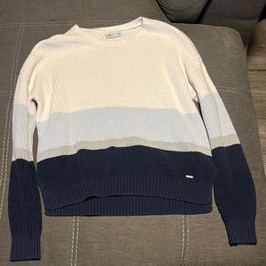 Light blue, Dark blue, grey and white sweater. Size medium